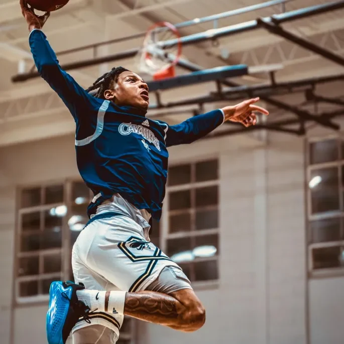 AJ Baskerville goes up for a layup during a game with Montreat College. — Cameron Rice Photography